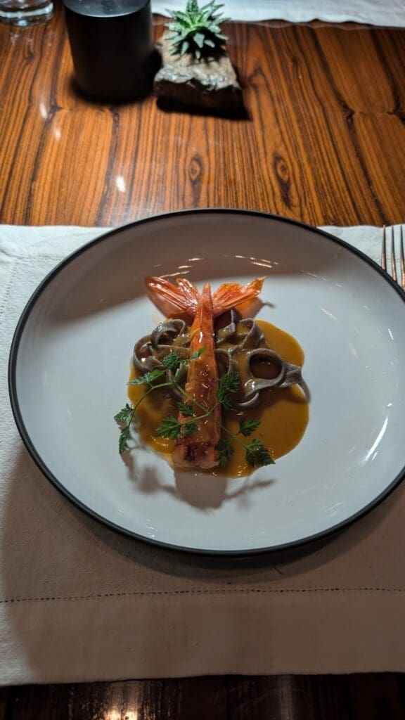 a plate of food on a table
