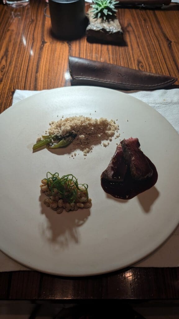 a plate of food on a table