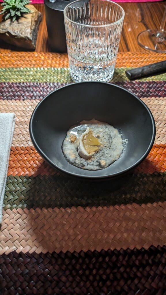 a bowl of food on a table