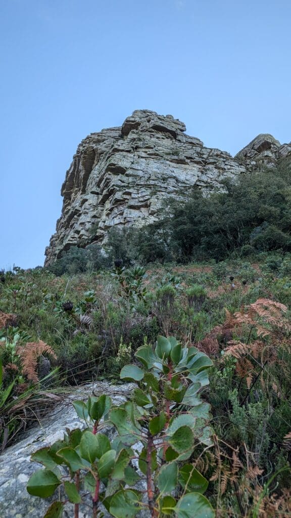 a large rock formation with a large rock formation in the background