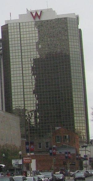 a tall building with many windows