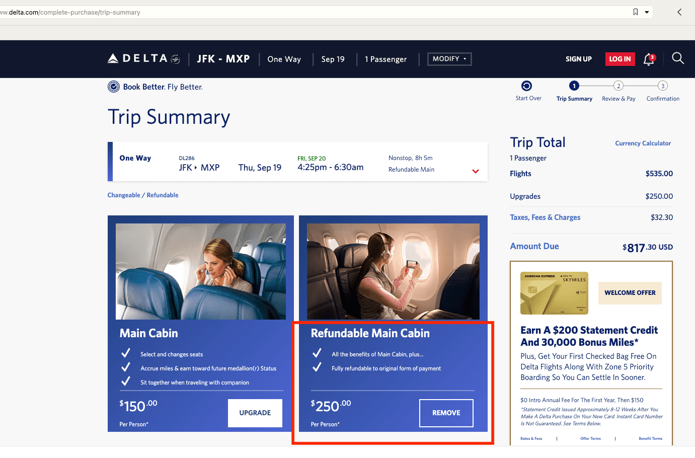 a screenshot of a flight information