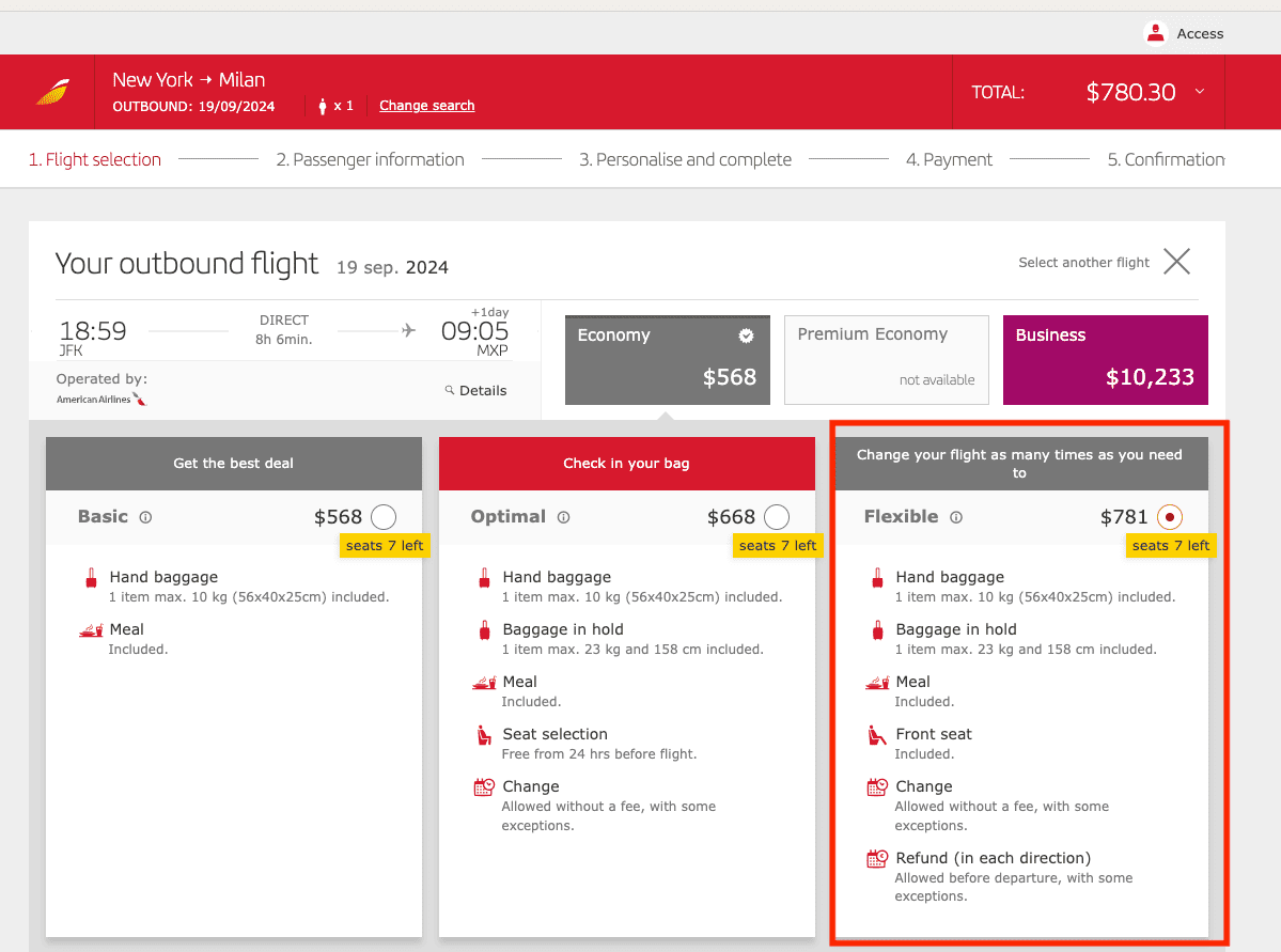 a screenshot of a flight