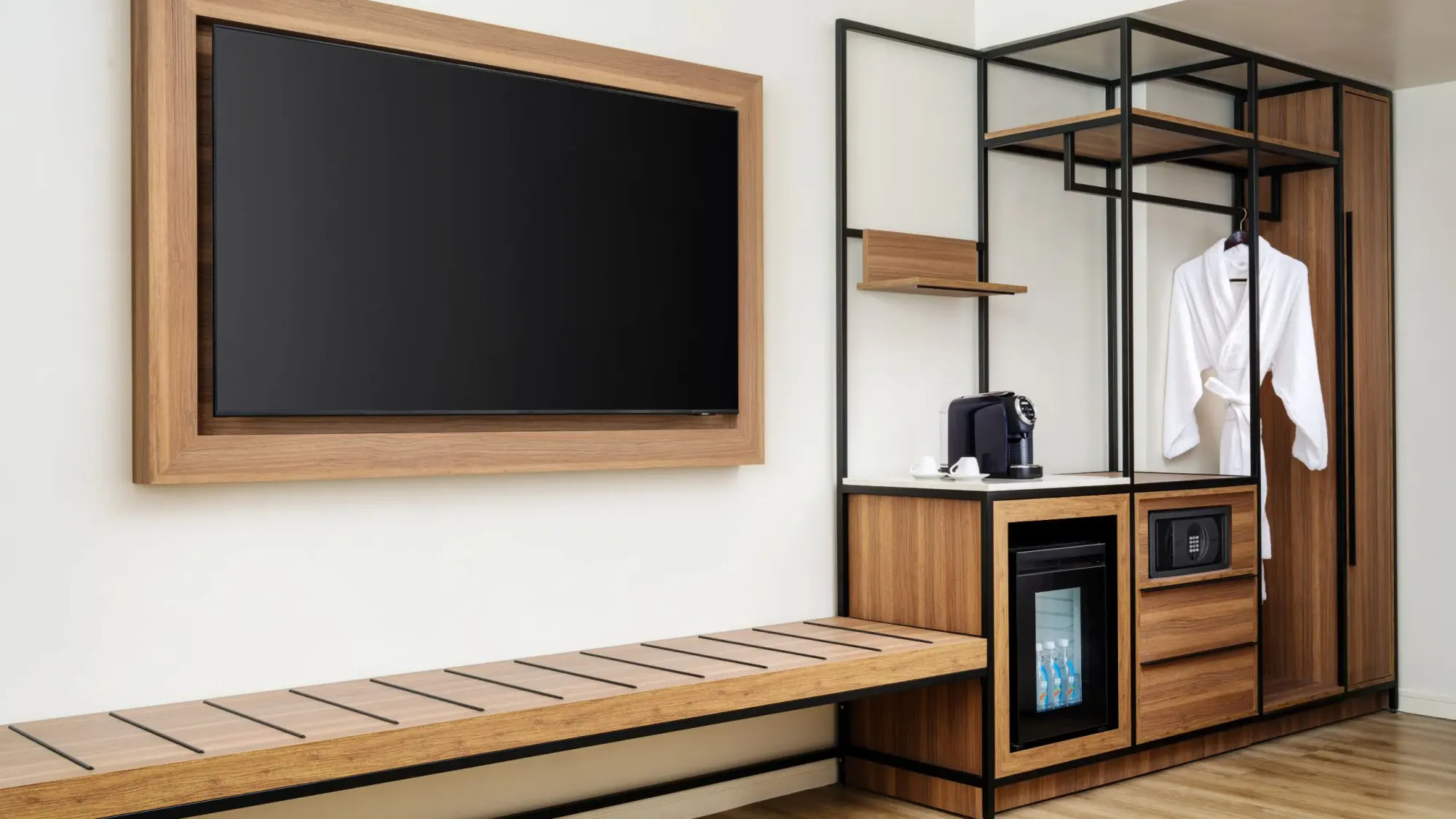 a tv on the wall