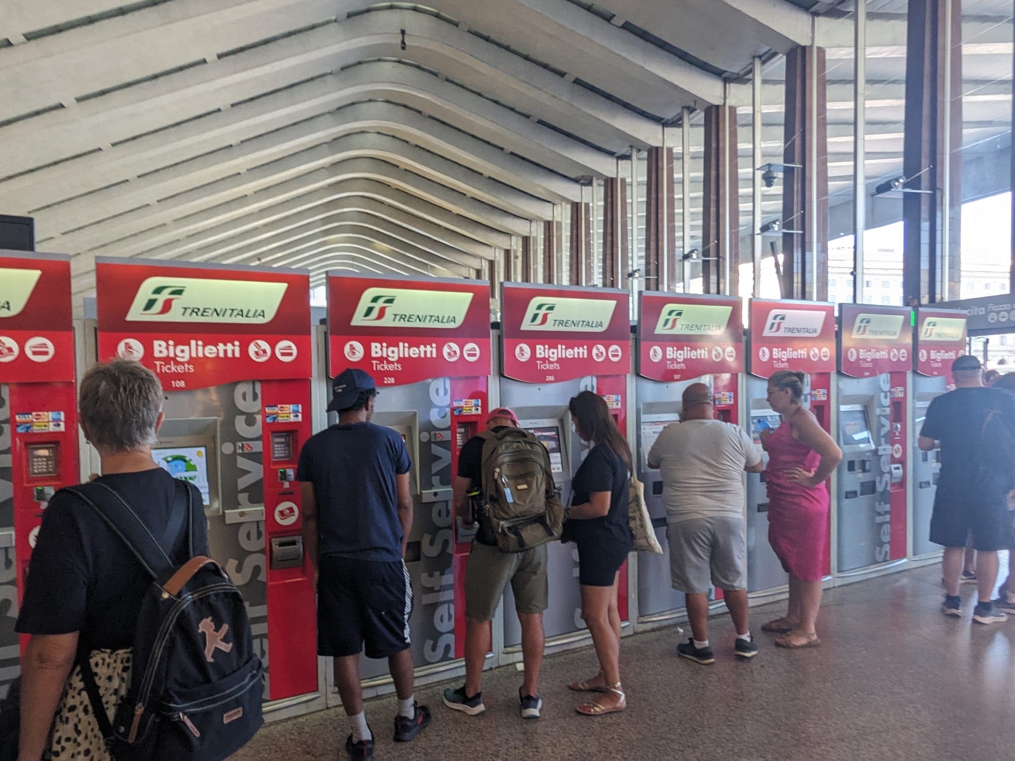 People buying train tickets in Italy - Source: You Are Travel