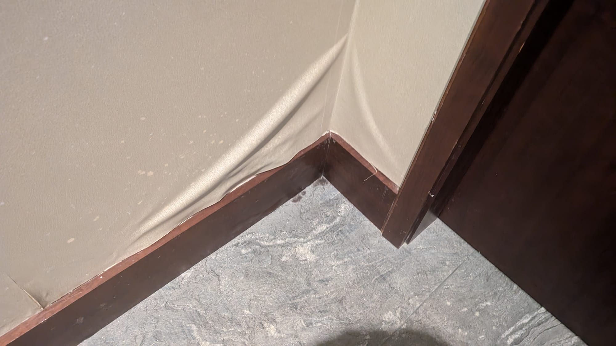 photo of moisture damage in spa bathroom