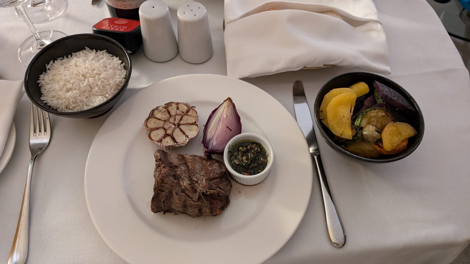 a plate of food on a table