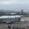 an airplane at an airport