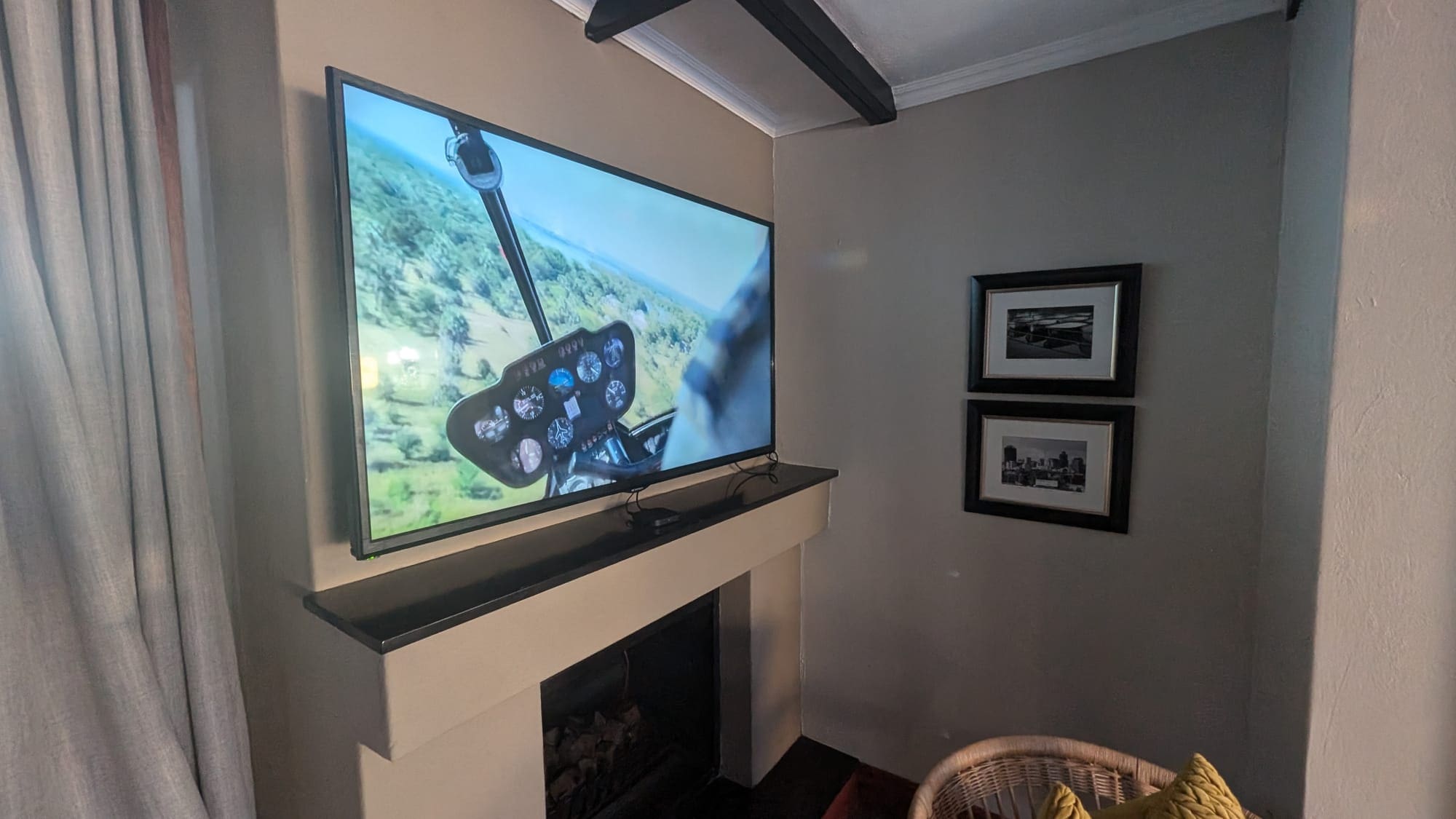 a television on a wall