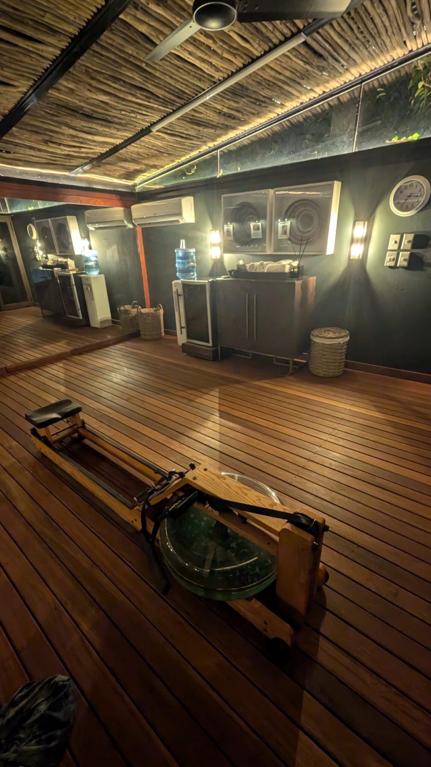 a room with a wooden floor and a wooden floor