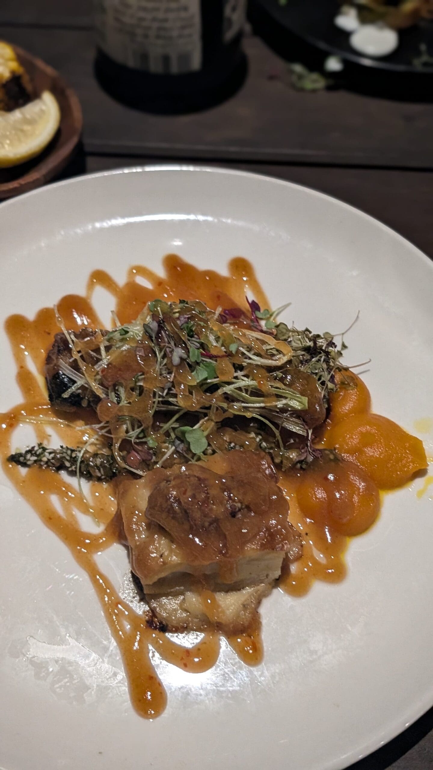 a plate of food on a table