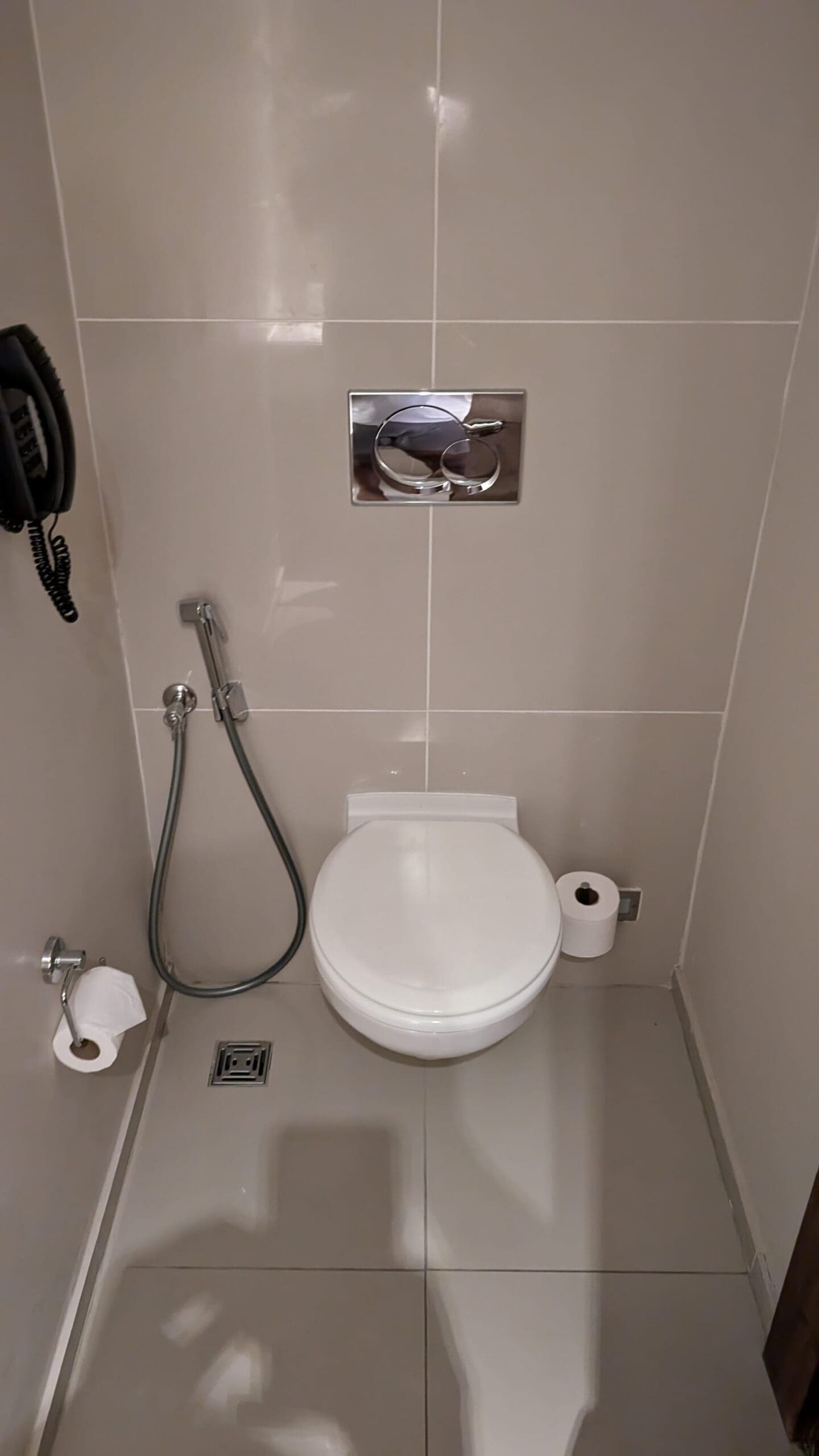 a toilet in a bathroom