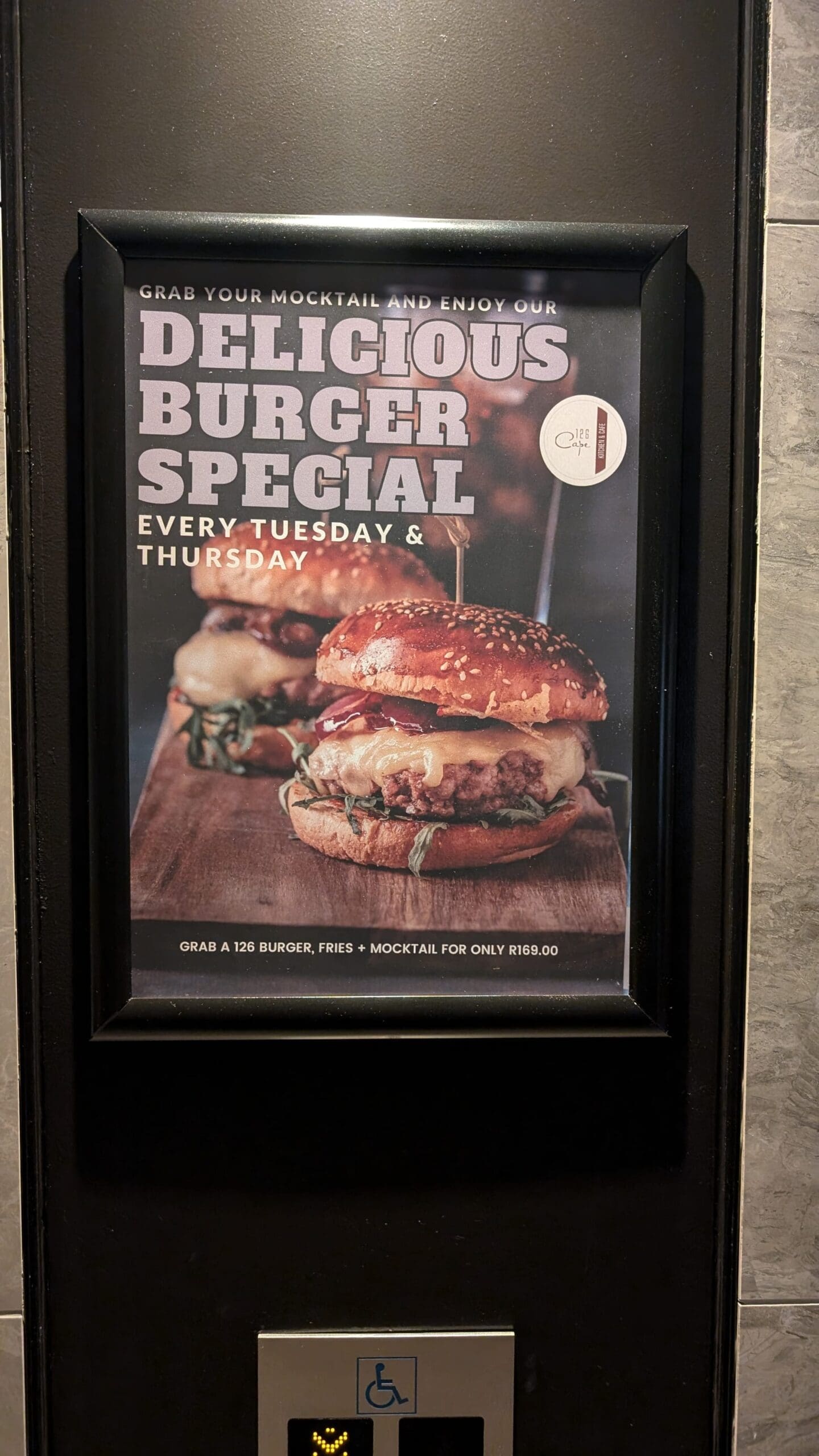 a framed sign on a wall