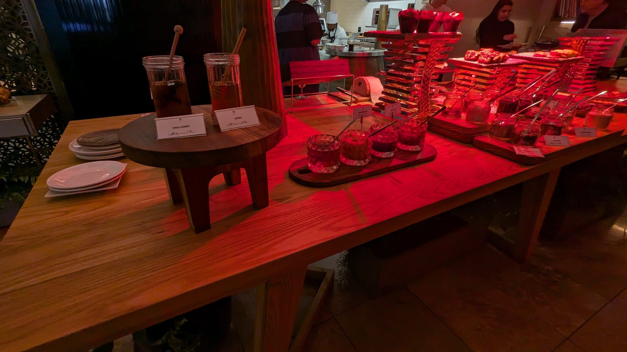 a table with food on it