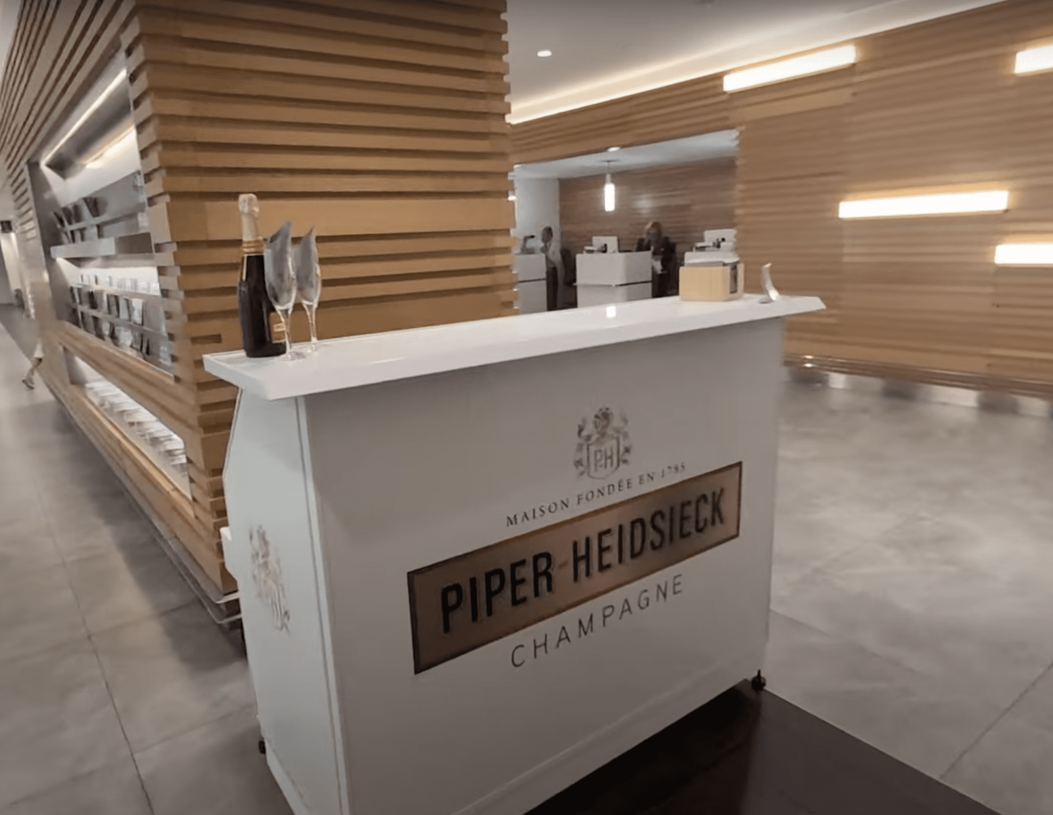 Photo of champagne hostess booth