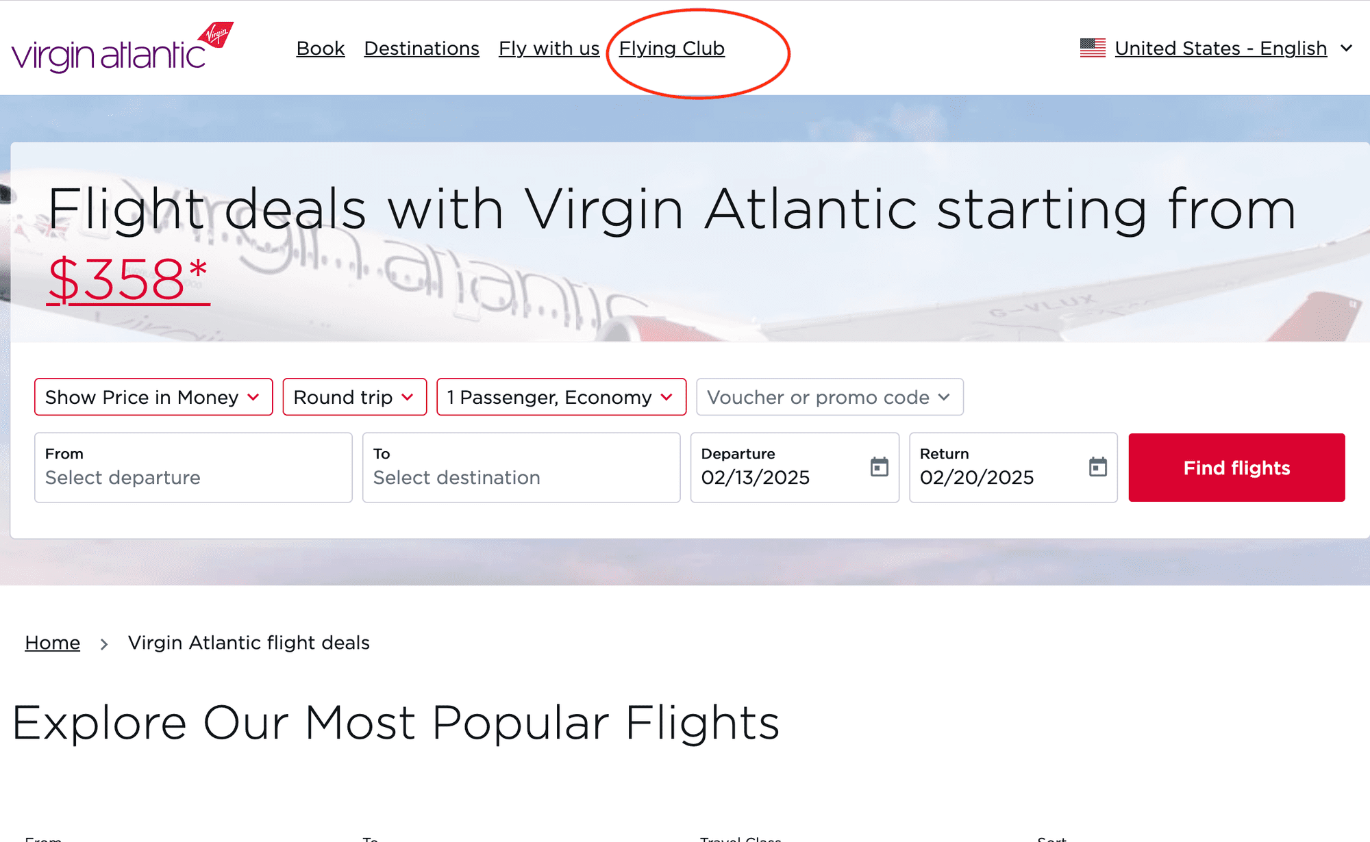 Purchasing Virgin Atlantic points - Source: virginatlantic.com