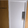 a door with a sign on it