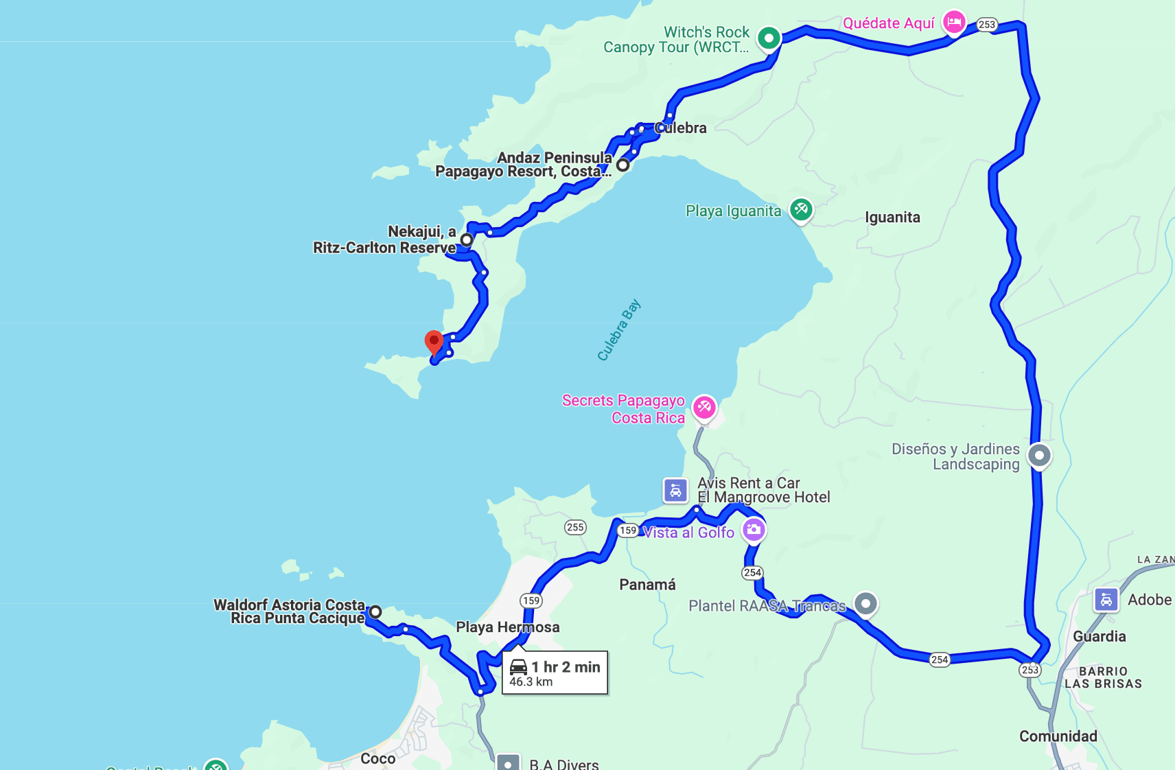 a map of a road