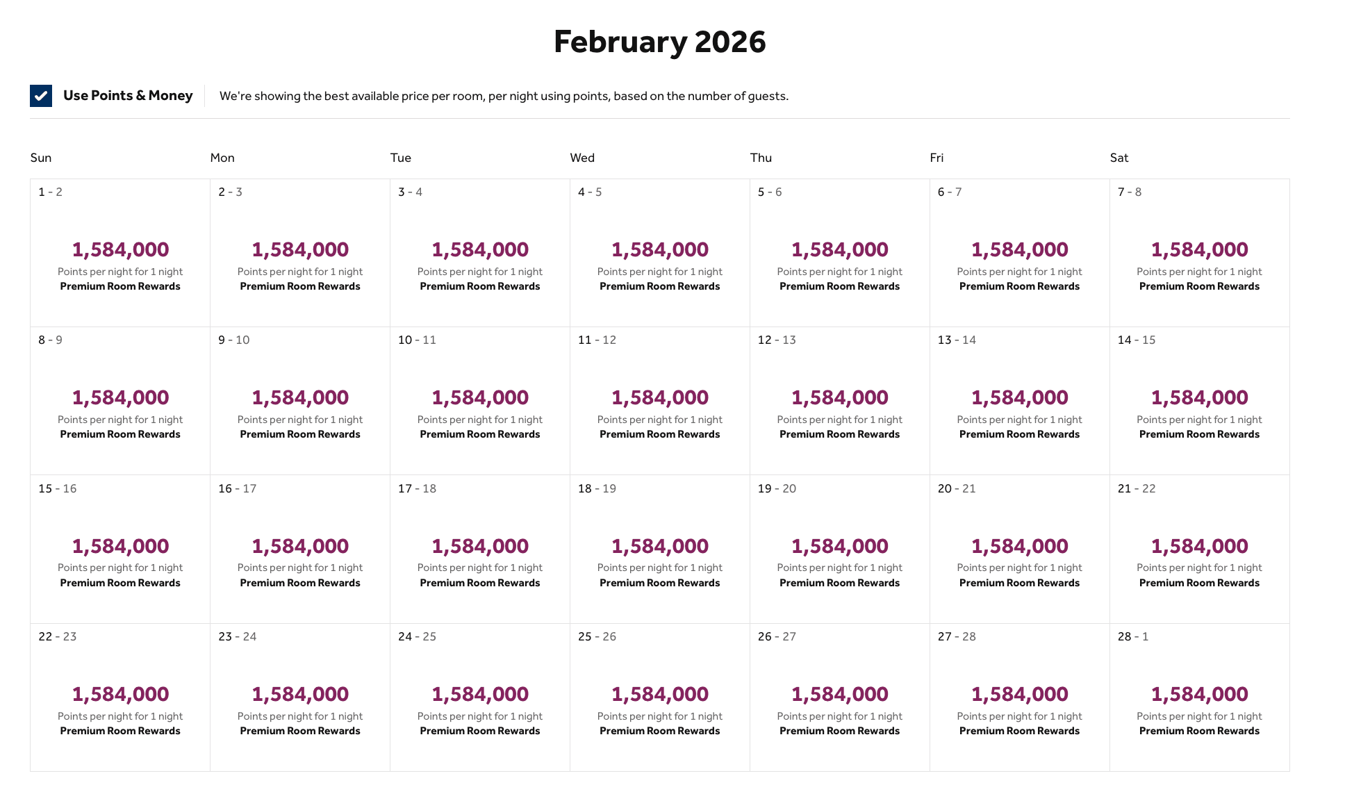 a calendar with numbers and a few red text