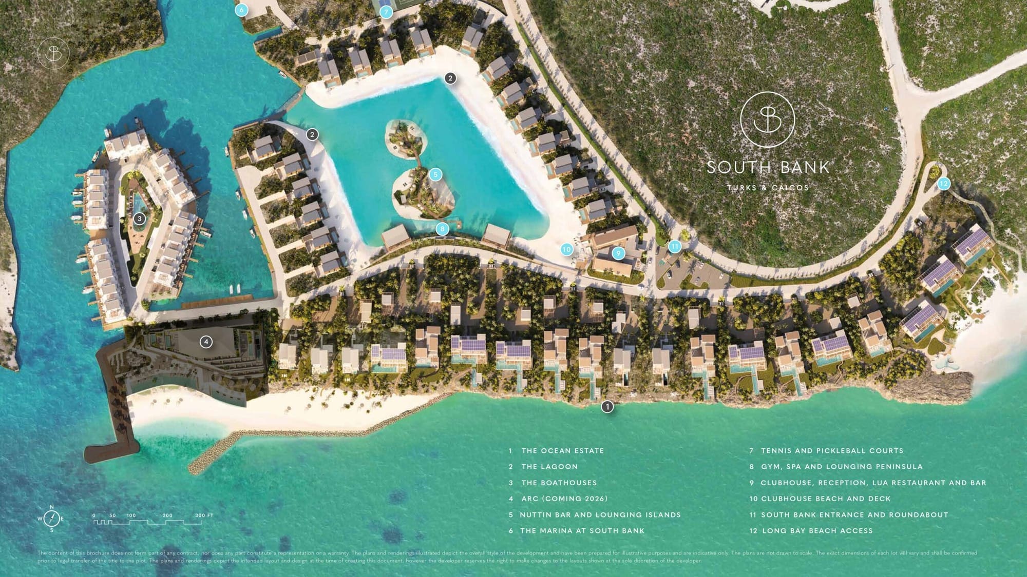 Screenshot of beach access in the bottom right corner of property map - Source: Grace Bay Resorts