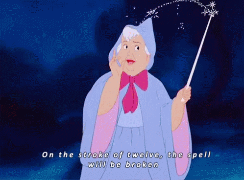 a cartoon of a woman in a blue robe holding a magic wand