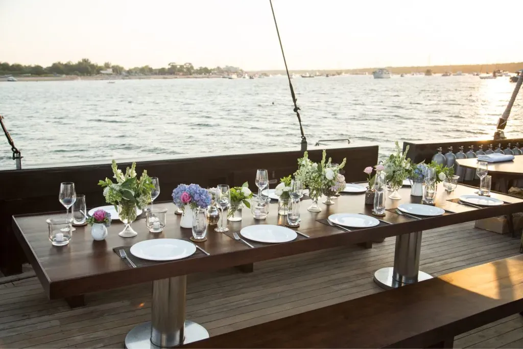 a table set for a dinner party