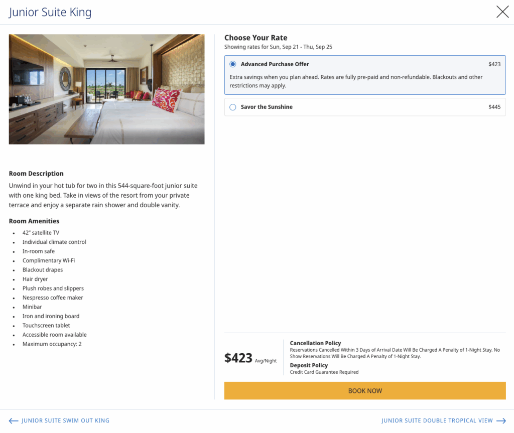 a screenshot of a hotel room