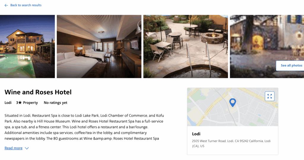 a collage of images of a hotel