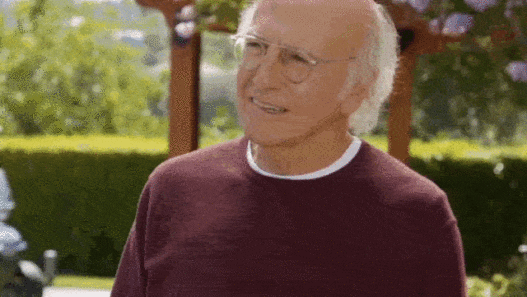 a man in a red shirt