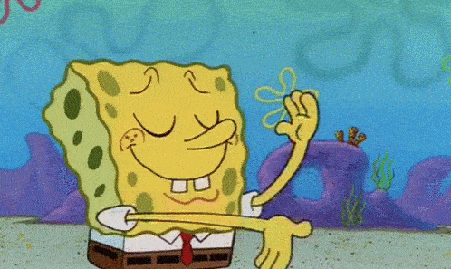 a cartoon character waving in the ocean