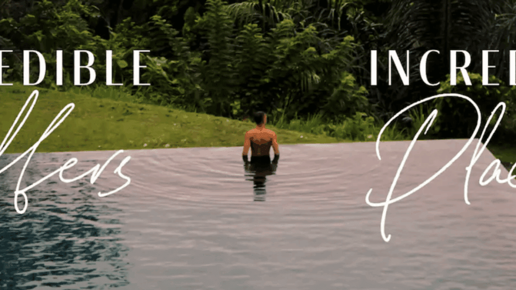 a man in a pool