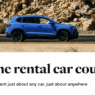 a blue car on a road