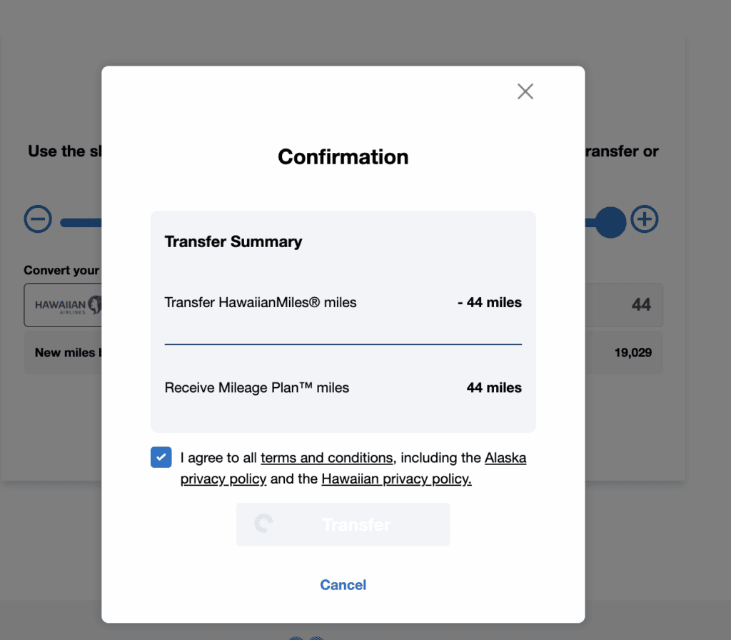 a screen shot of a confirmation