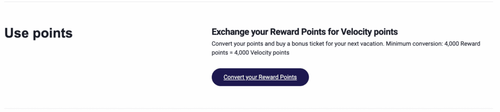 a screenshot of a reward points