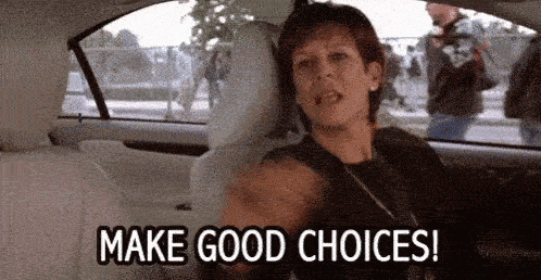 a woman in a car