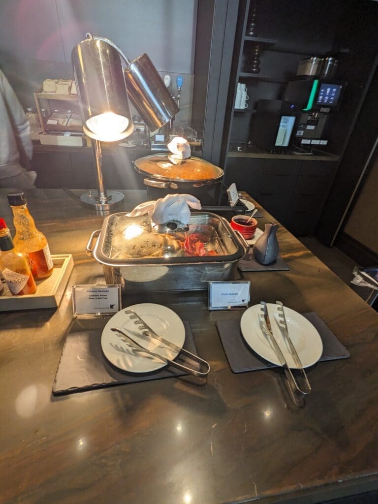 a table with plates and utensils on it