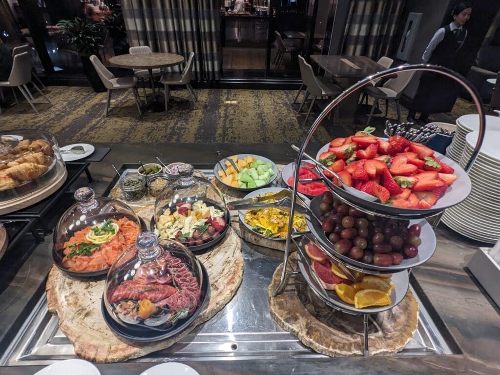 a tray of food on a table