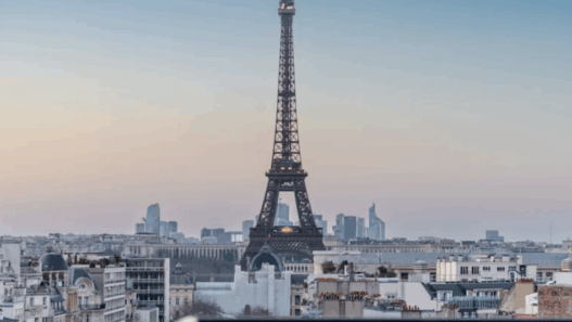 a tower in the distance