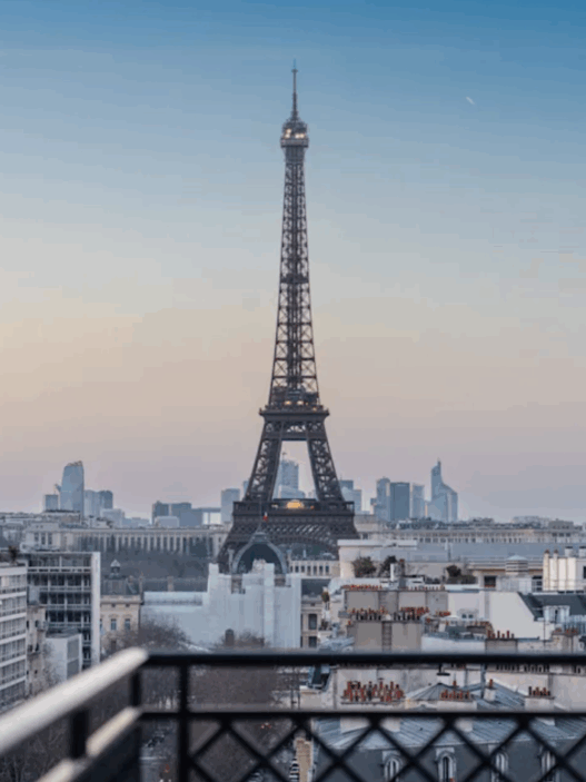a tower in the distance