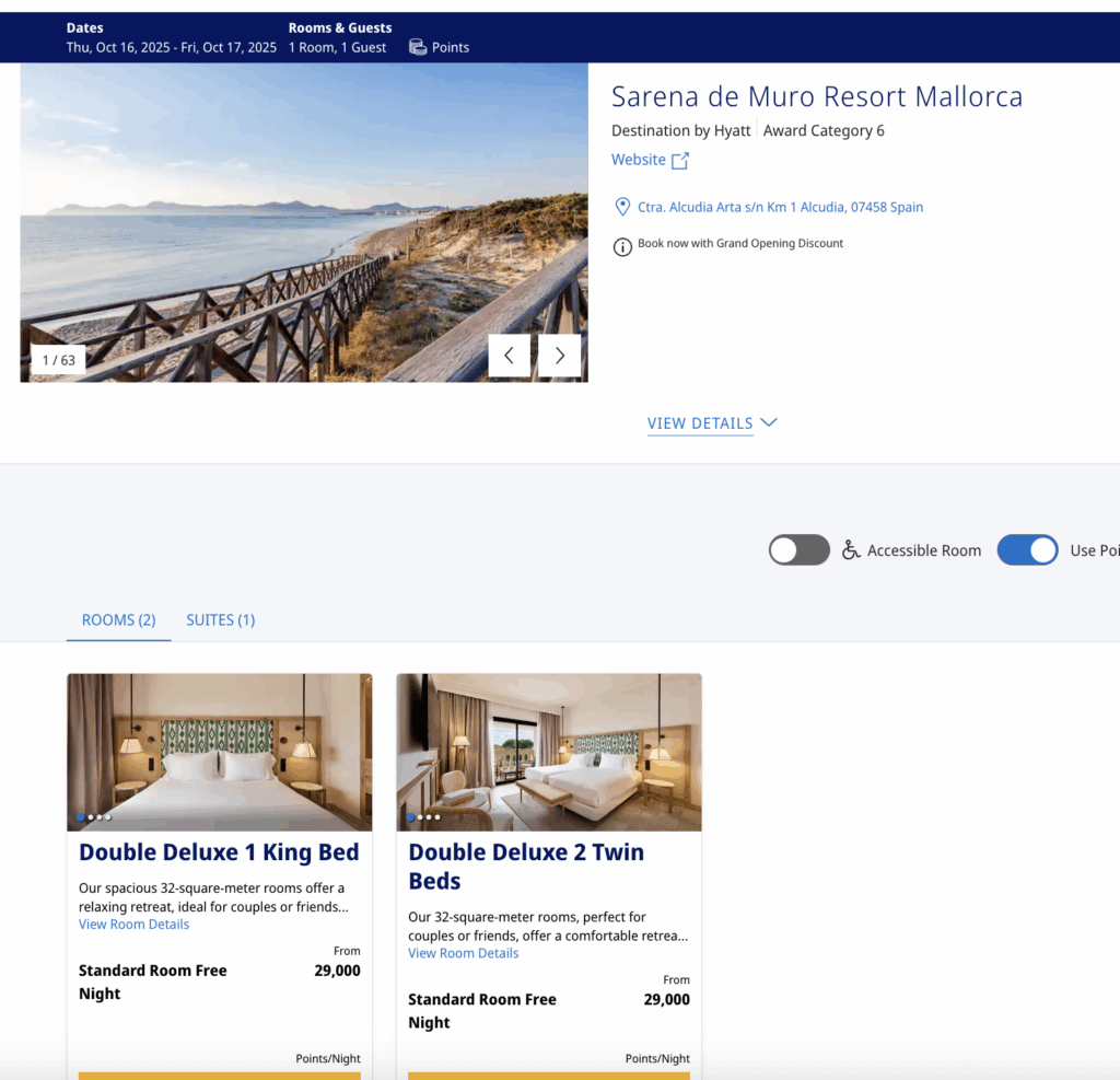 a screenshot of a hotel