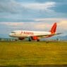 a plane on a runway