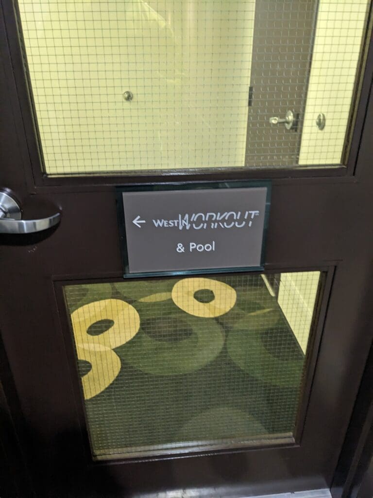 a door with a sign on it
