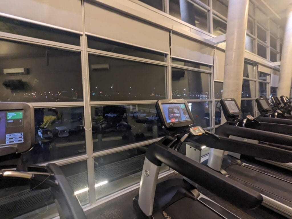 a treadmills in a gym