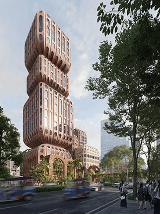 a tall building with many windows