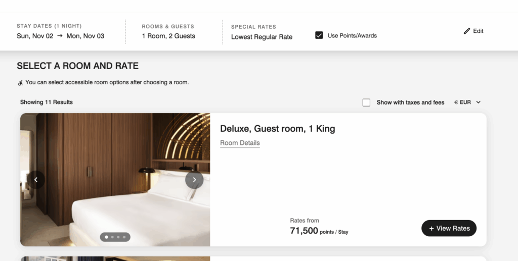 a screenshot of a hotel room