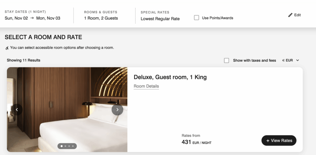 a screenshot of a hotel room