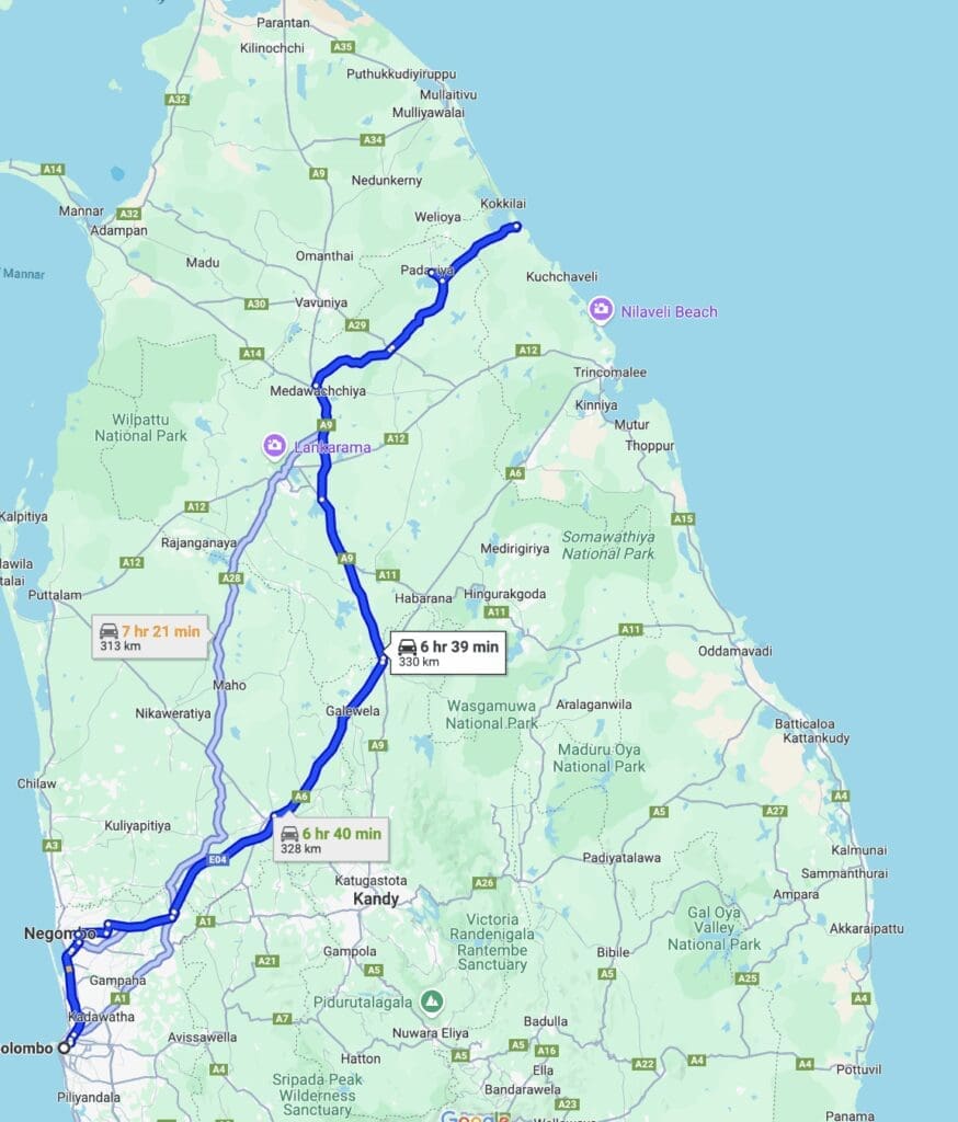 a map of a road
