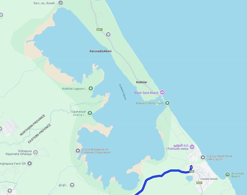 a map of a body of water