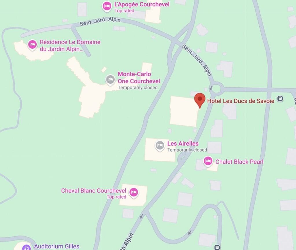a map of a hotel
