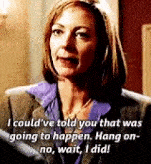 a woman talking to someone